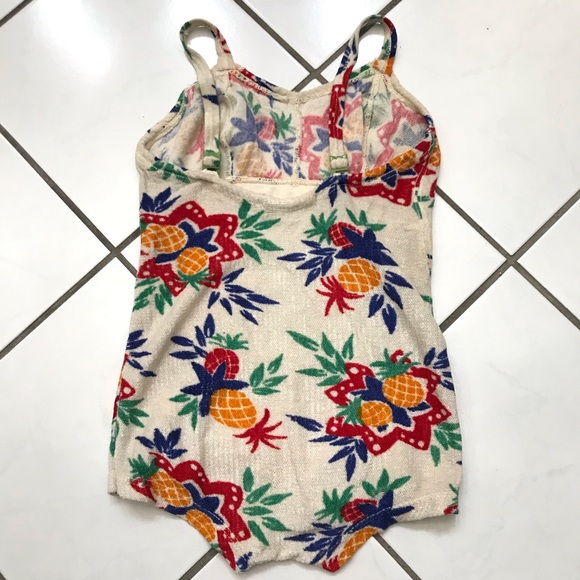 Vtg 40s Jantzen Pin Up Romper one piece Swimsuit - Picture 4 of 11